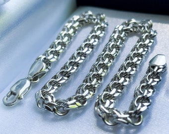 Bismark bracelet, Sterling Silver, 925, handmade bracelet, Bismarck chain, women bracelet, bismarc, chain, birthday gift