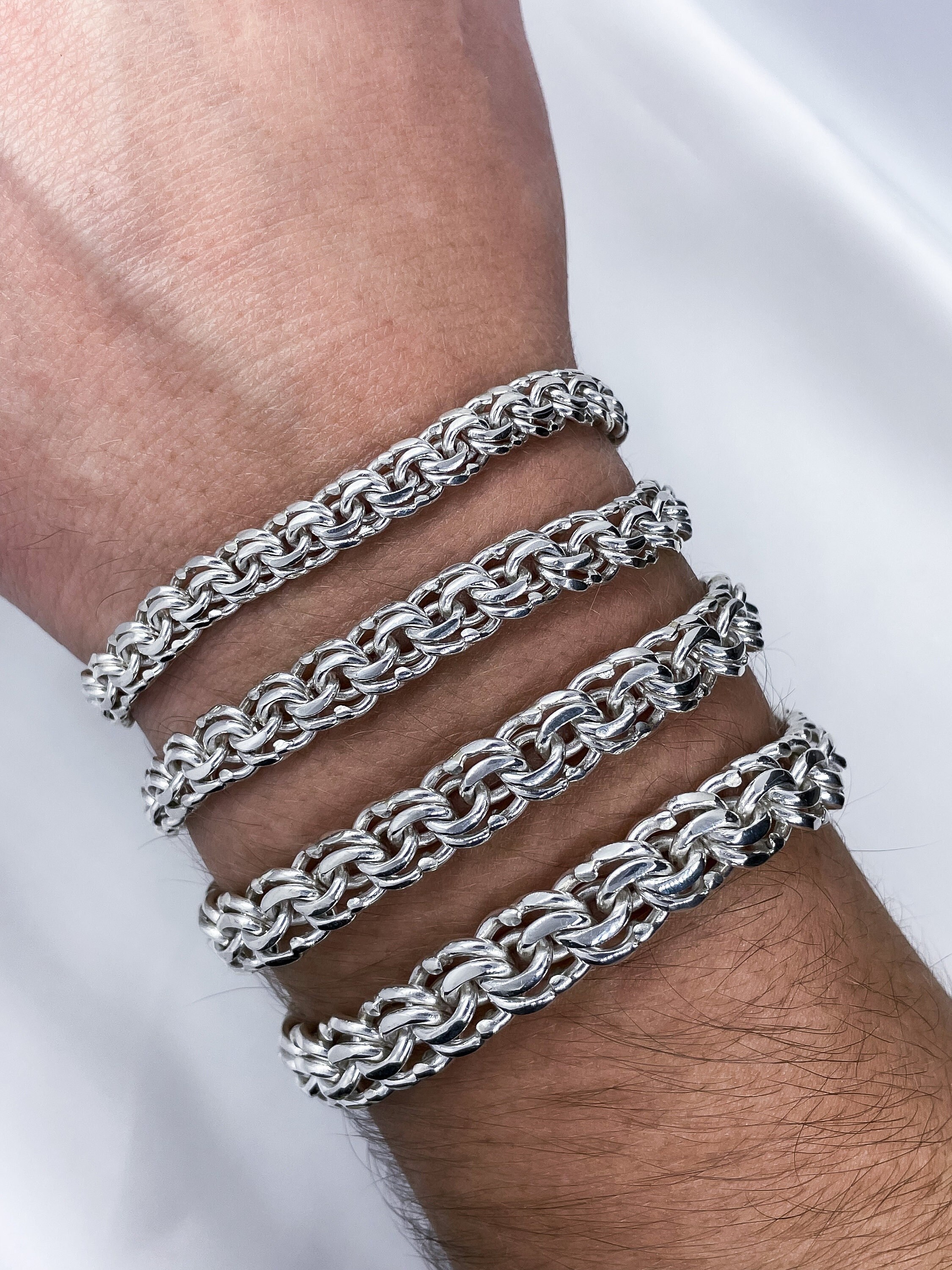 Handmade Sterling Silver Bismark Bracelet for Men and Women Handmade Sterling Silver Bismark Bracelet for Men and Women