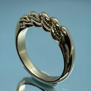 Traditional Latvian ring, 14k 585 gold Namejs ring Nameja gredzens S size, for women, Latvian jewelry, image 6