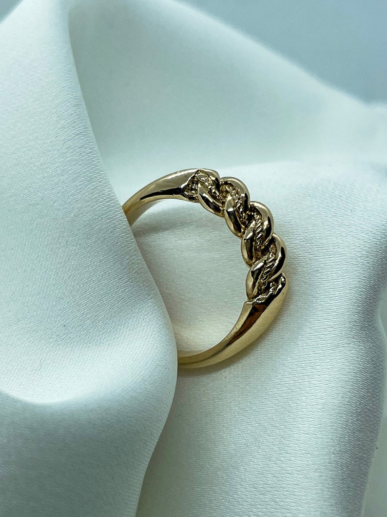 Traditional Latvian ring, 14k 585 gold Namejs ring Nameja gredzens S size, for women, Latvian jewelry, image 1