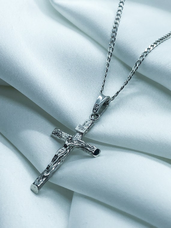 Collana Con Ciondolo Religioso A Forma Di Croce Cristiana Dell'Ascensione Di Gesù, In Argento Massiccio 925, Regalo Per Compleanno, Natale, Accessorio Di Gesù Cristo. - Italia - Foto 4