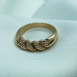 Traditional Latvian ring, 14k 585 gold Namejs ring Nameja gredzens S size, for women, Latvian jewelry, image 2