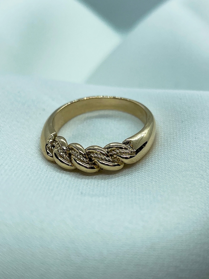 Traditional Latvian ring, 14k 585 gold Namejs ring Nameja gredzens S size, for women, Latvian jewelry, image 2