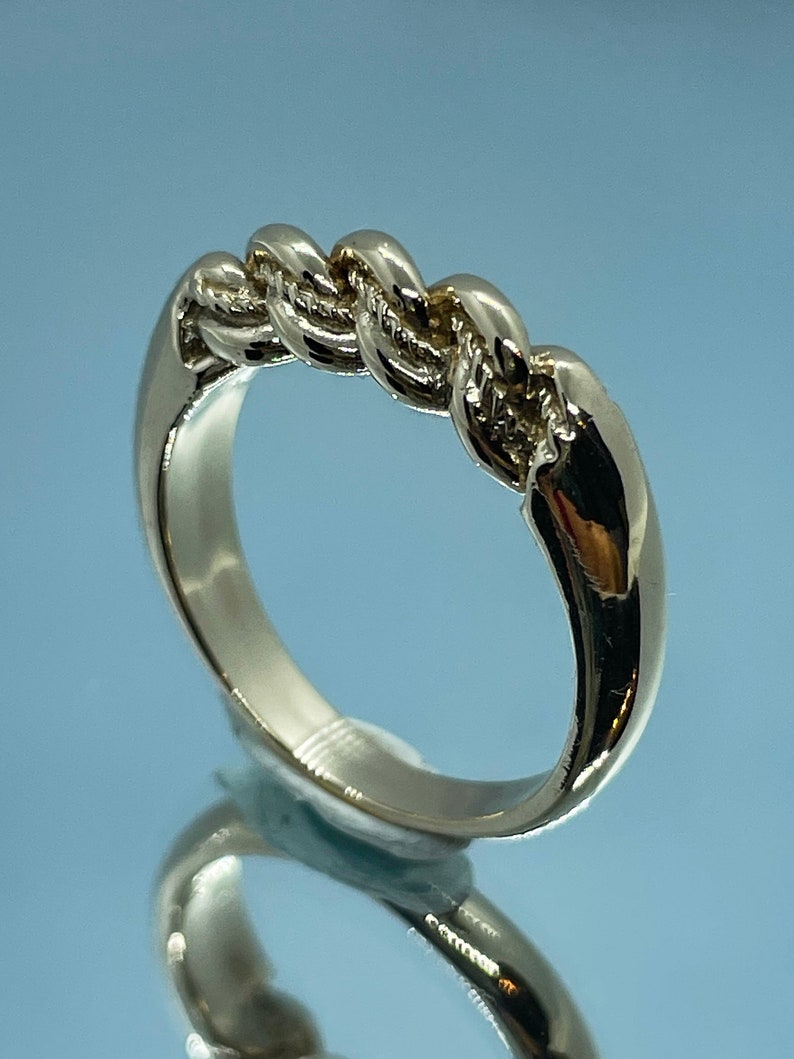 Traditional Latvian ring, 14k 585 gold Namejs ring Nameja gredzens S size, for women, Latvian jewelry, image 5