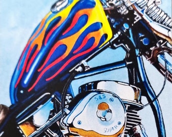 Art Print Panhead chopper 30x40cm