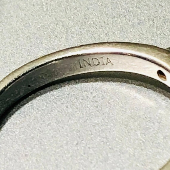 Vintage Bohemian Garnet Ring with Side Stones Mar… - image 6
