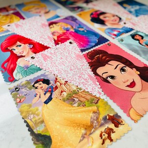 Disney Princess Theme Bunting Flags Birthday Bedroom Christening Children Banner x16 Scallop Finish & Eyelet Holes