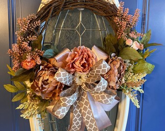 Grapevine wreath, welcome wreath, welcome grapevine wreath, everyday welcome wreath, floral grapevine wreath, grapevine wreath front door