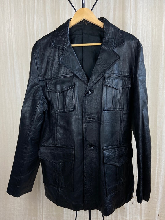 Rare Vintage 70s Safari Style Alexida Black Leather Jacket - Etsy Australia