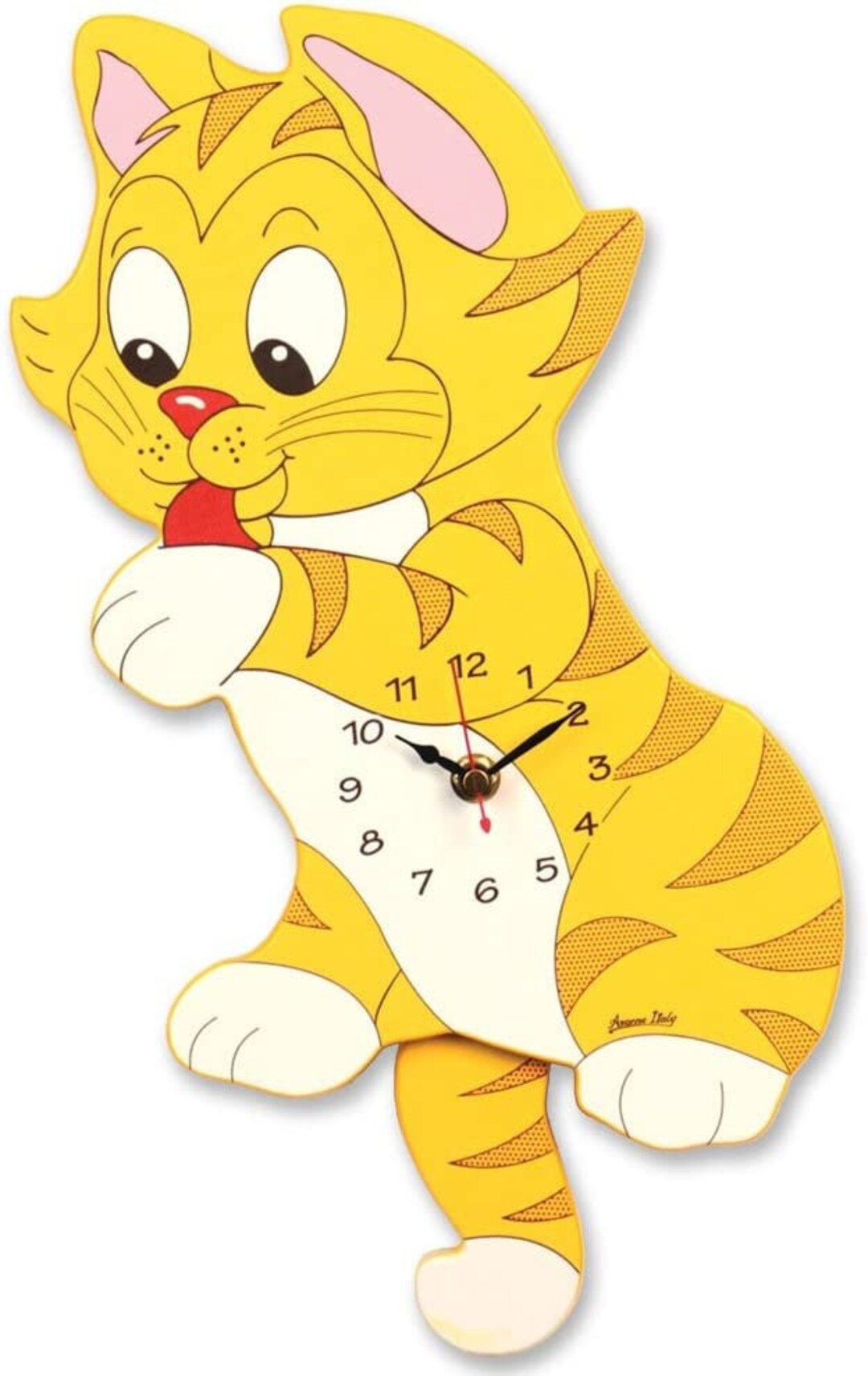 Cat Clock With Swinging Tail Pendulum Cat Clocks Funny Cat Clock Child