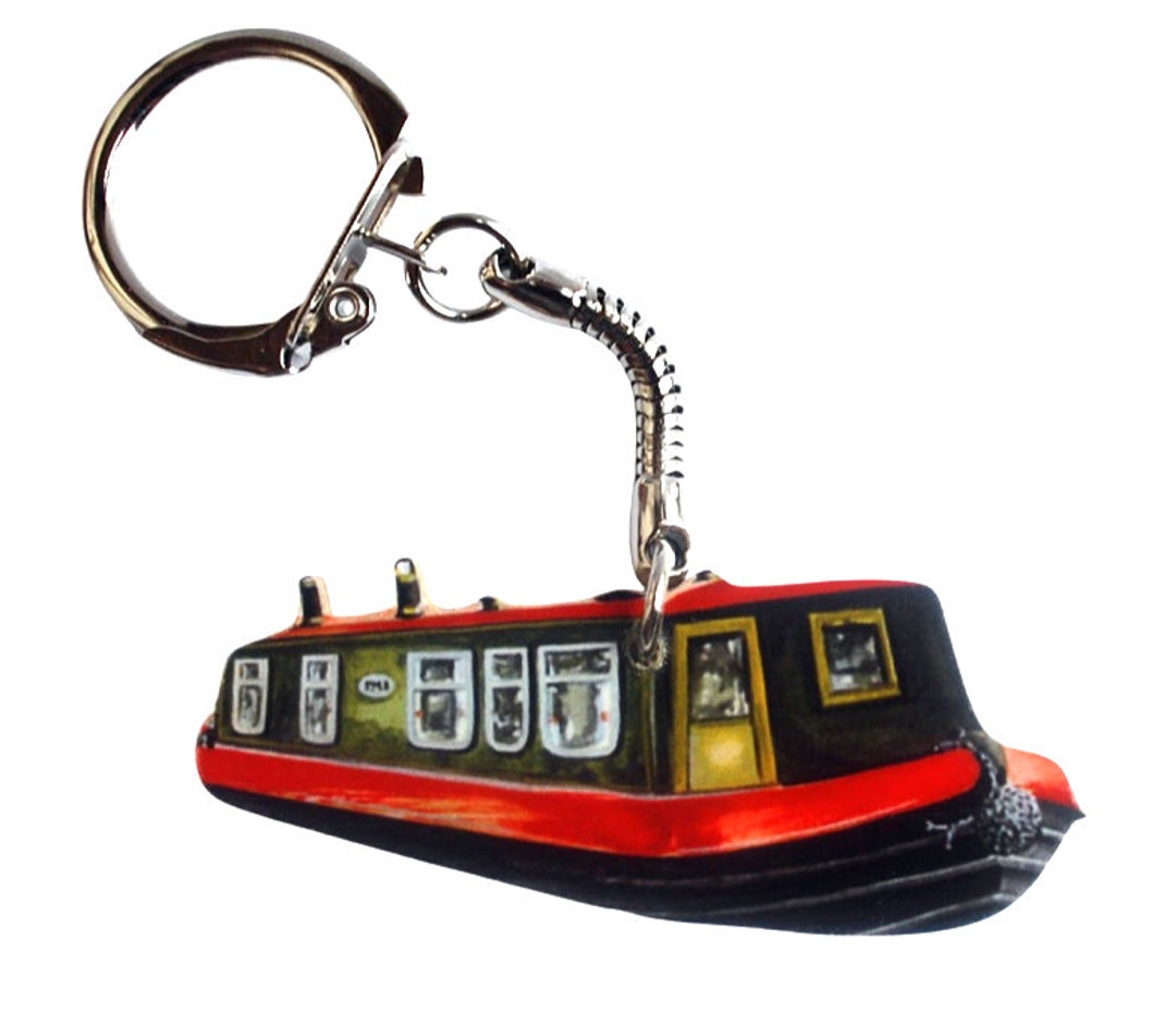 Green Canal Boat Keyring Canal Boats Canal Boat Gift WT38K Etsy UK