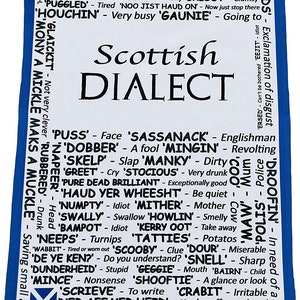 Scottish Dialect Tea Towel - Scottish Gift - Scotland Gift - Scottish Gifts SCT-TT