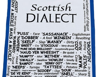 Scottish Dialect Tea Towel - Scottish Gift - Scotland Gift - Scottish Gifts SCT-TT