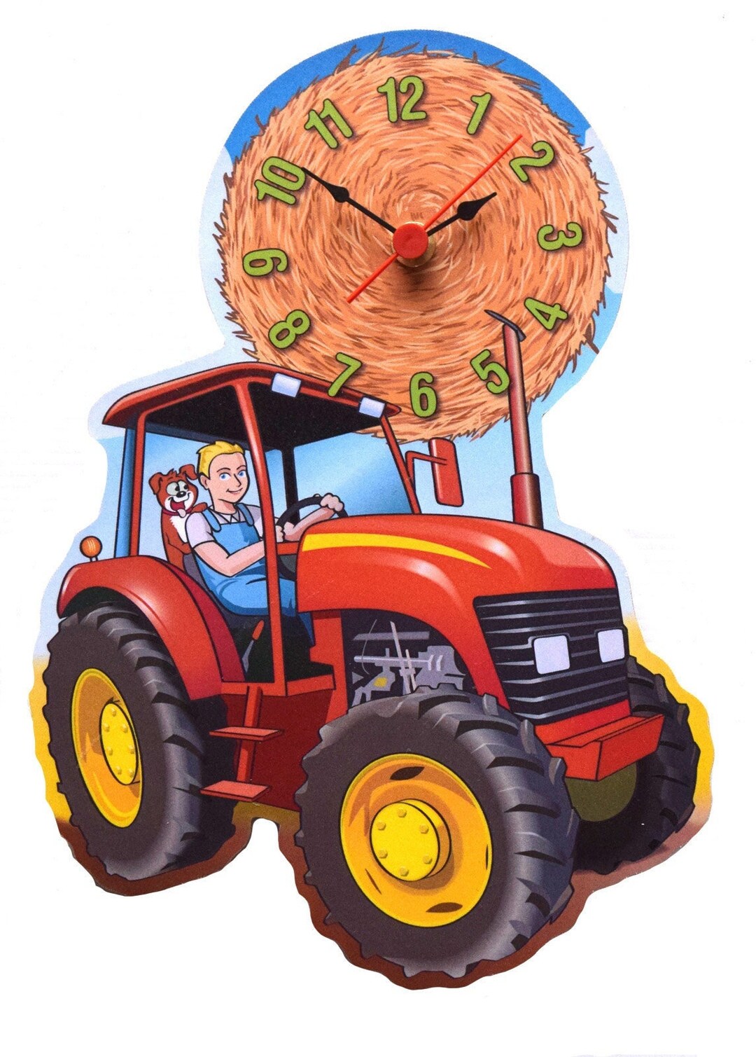 Child's Red Tractor Clock Red Tractors Tractor Clocks KC18 Etsy