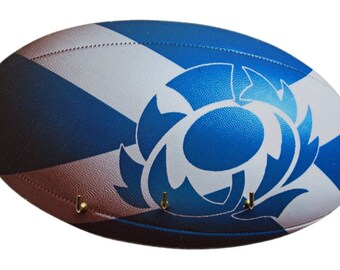 Scottish Rugby Key Rack - Scottish Gift Scottish Gifts -Scotland Rugby Ball RU4-KRS