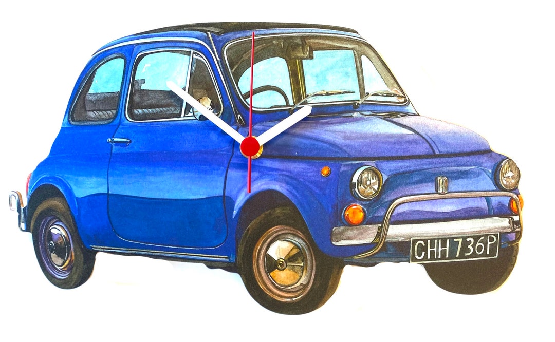 Fiat 500 Clock Fiat 500 Car Fiat 500 Cars Fiat Clock Etsy