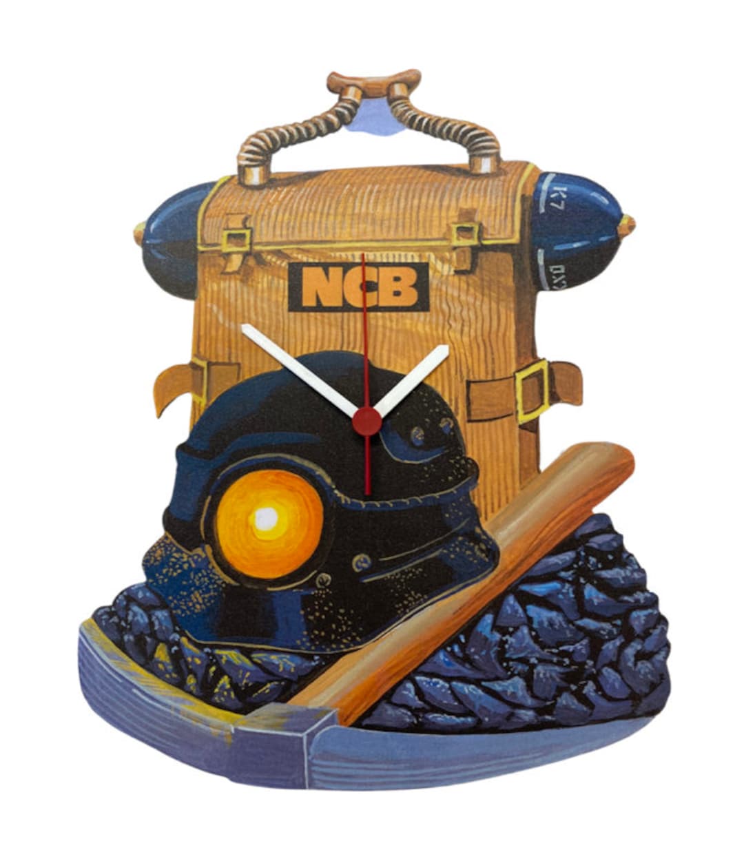 Miner's Helmet & Tool Clock Coal Mining Gift Mining Clock Coal Miner's