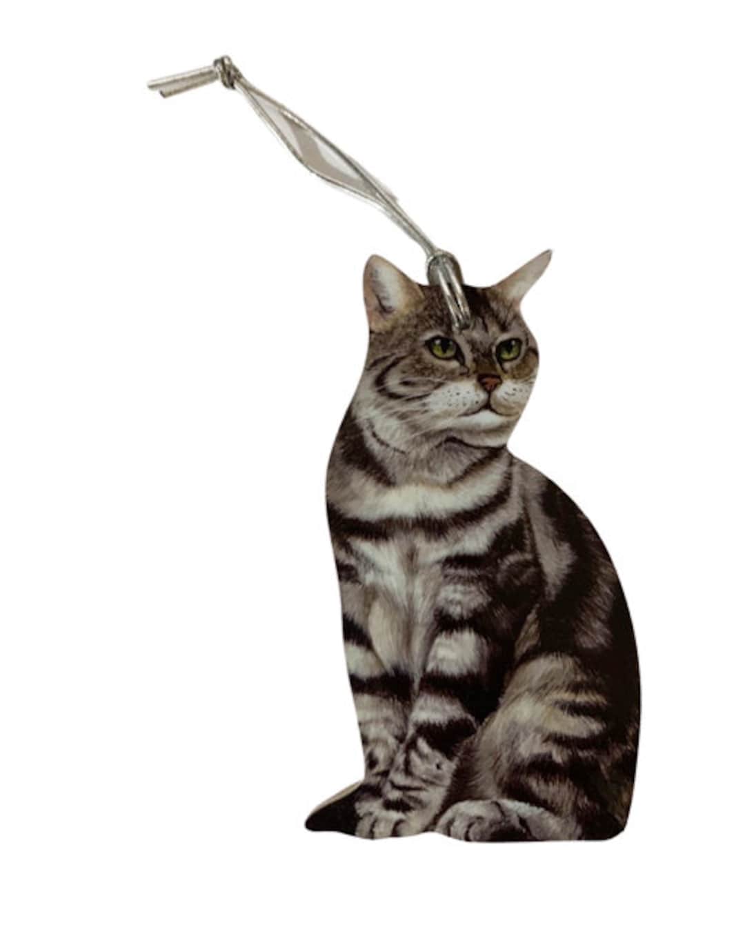 Tabby Cat Tree Decoration Tabby Cat Christmas Decoration Tabby Cat Gift