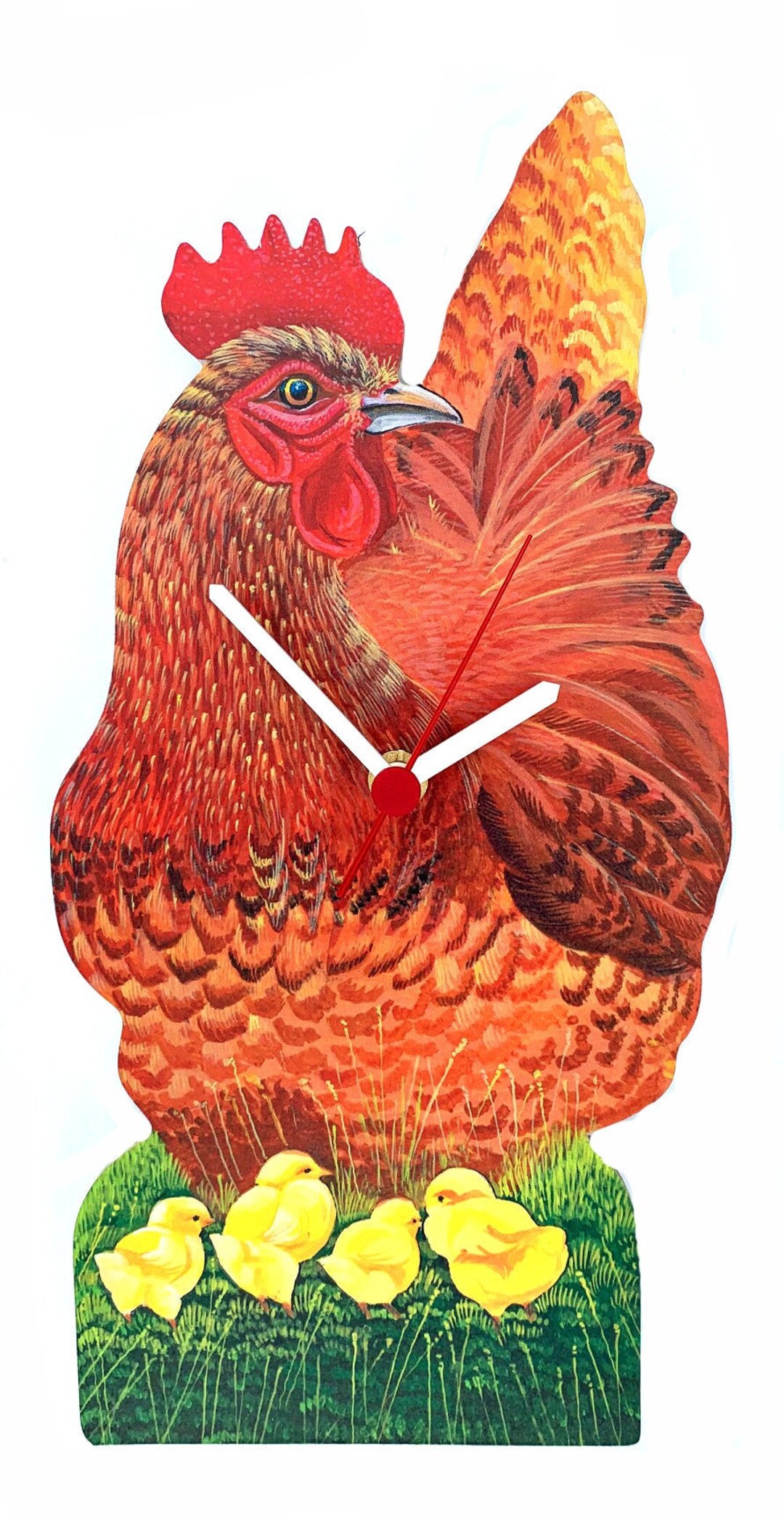 Mother Hen and Chicks Clock Chicken Clocks hens Chickens Etsy UK