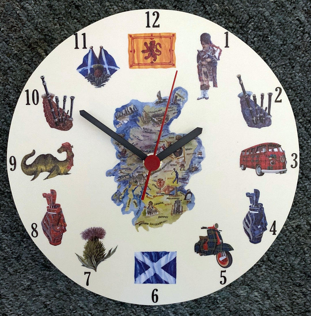 Scottish Clock Scottish Gifts Scotland Clocks Scottish Gift Scotland