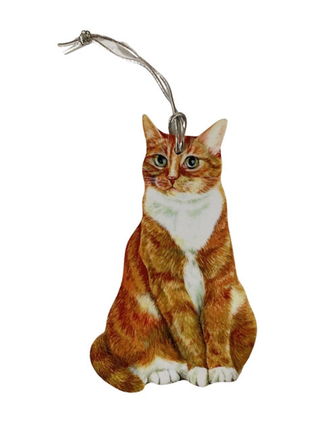 Hanging Ginger Cat Tree Decoration Ginger Cat Christmas Tree Etsy UK