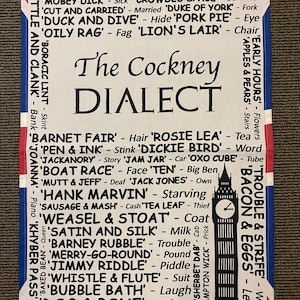 Cockney Dialect Tea Towel - Great Cockney Gift -Cockney Gifts - Cockneys London Gift London Gifts CK-TT