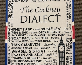 Cockney Dialect Tea Towel - Great Cockney Gift -Cockney Gifts - Cockneys London Gift London Gifts CK-TT