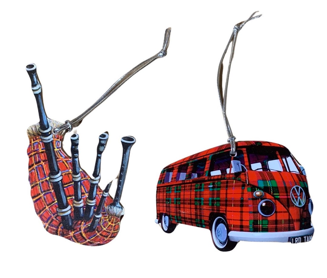 Scottish Christmas Tree Decorations Set of 2 Bagpipe Tree Etsy UK