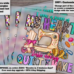 Sewing Life and Quilting Love Design, Mom Life with Sewing Machine, Ready to Press Heat Transfer and DTF, DIY Crafts