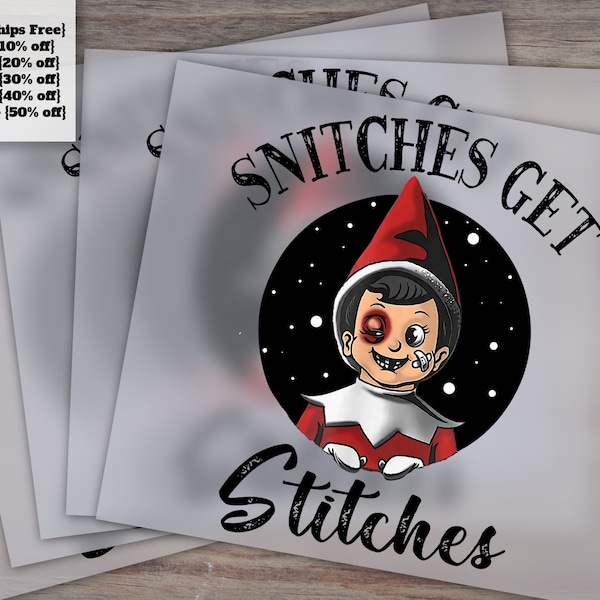 Christmas Elf Iron On Transfer, Christmas Iron On Decals, Funny Xmas Heat Transfer, Direct to Film DTF, DTF Transfer, Holiday DTF Print