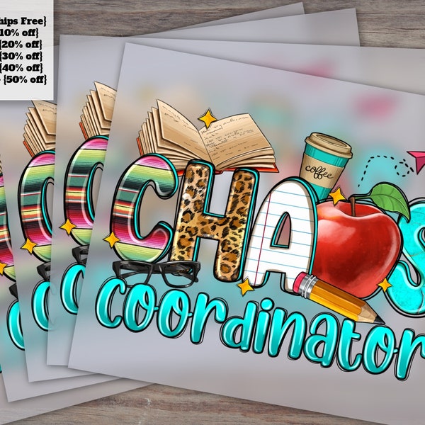 Western Chaos Coordinator Design for Heat Transfer, DTF, Ready-to-Press – Ideal for Etsy Shops