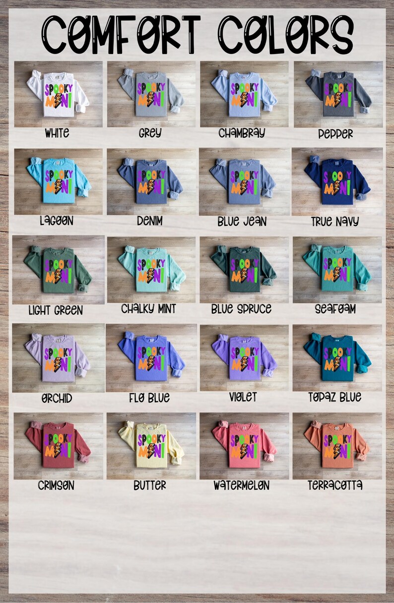 Diseño espeluznante de Mini Mama a juego de Halloween: listo para presionar, engañar o tratar la transferencia de calor, DTF para la tienda de Etsy imagen 6