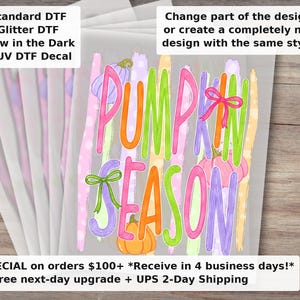 Pumpkin Season , Fall Pumpkin Patch Design, Autumn Stripes Shirt Graphic, Trendy Thanksgiving DTF Transfer Ready to Press
