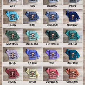 Game Day Football Lightning Bolt Dtf, Digital Transfer Print, Distressed Football Dtf, Heat Press, Stacked Football Print, sublimation Print image 6