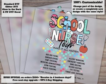 School Nurse Tour Ready to Press DTF Heat Transfer