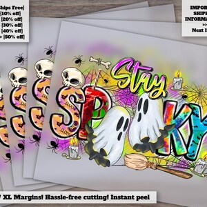 Spooky Halloween Sneakers Design, Heat Transfer Ready, DTF, Spooky Shoe Graphic, Sneaker Life - Stay Spooky Footwear