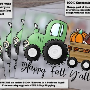Fall Tractor and Kids Autumn Designs, Thanksgiving and Football Prints, Ready to Press Heat Transfers, DTF