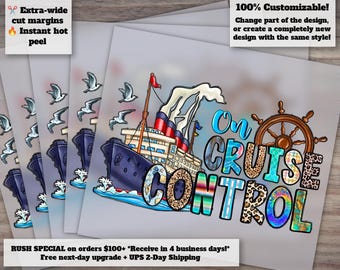 Cruise Control and Squad Family Vacation, Funny Design for Heat Transfer, DTF, Ready to Press