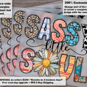 Custom DTF Prints: Western, Sunflower, Leopard Designs | Ready to Press Sublimation and Screen Print Transfers