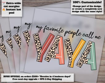 Yaya Design for Heat Transfer and DTF, Ready to Press, Favorite People Theme - Etsy DTF Transfer