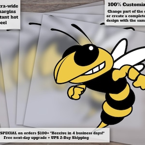 Ready to Press Yellowjackets Heart - DTF Heat Transfer, Ideal for Etsy Store Listings