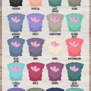 Watercolor Love and Colorful Hearts Design - Ready to Press, Heat Transfer, DTF - Trends for Etsy Shop zdjęcie 5