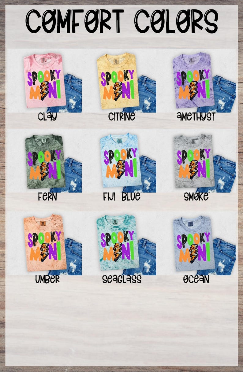 Diseño espeluznante de Mini Mama a juego de Halloween: listo para presionar, engañar o tratar la transferencia de calor, DTF para la tienda de Etsy imagen 7