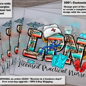 Licensed Practical Nurse LPN Design for Heat Transfer, DTF - Ready to Press Nurse Life Elements, LPN Clipart