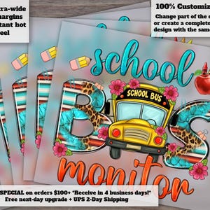 Back to School Heat Transfer, DTF-Ready Bus Monitor Design, Western School Bus Press