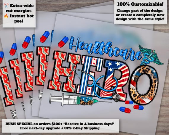 American Nurse Design, 4th of July Healthcare Hero, Western Nurse Theme, Ready to Press, Heat Transfer, DTF