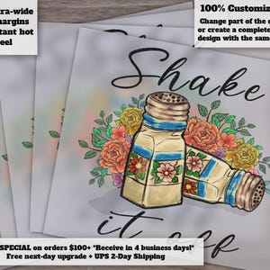 Shake It Off Humorous Kitchen Design, Retro Cooking and Baking Theme, Ready for Heat Transfer, DTF Press - Etsy Shop Listing