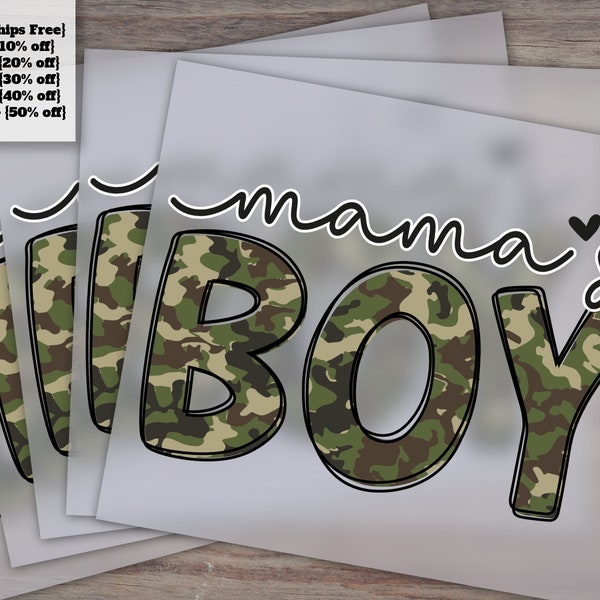 Mother's Day, Boy Mom, Kids Heat Transfer, DTF, Ready to Press Mama's Boy Design, Mommy's Little Boy Mini