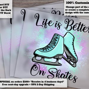 Ice Skating and Figure Skating Designs - Winter Sports Enthusiast, Heat press, DTF, Life is Better on Skates Art