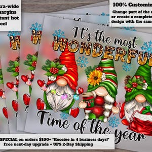 Ready to Press: Custom Gnome Dtf Prints for Christmas—Merry Christmas Dtf, Christmas Gnomes Dtf, , More!
